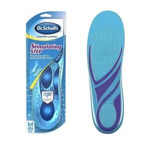 Dr. Scholl's Stimulating Step Insoles Men's M 8-13 Massaging Gel Comfort Energy